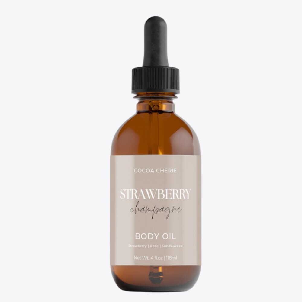 Strawberry Champagne Body Oil - 4oz.